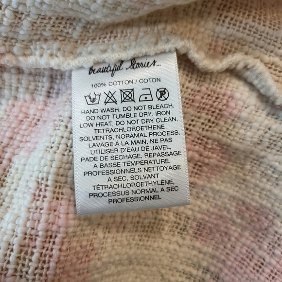 Anthropologie Beautiful Stories Livia Textured tweed Kimono One Size Pink boho - Picture 11 of 12